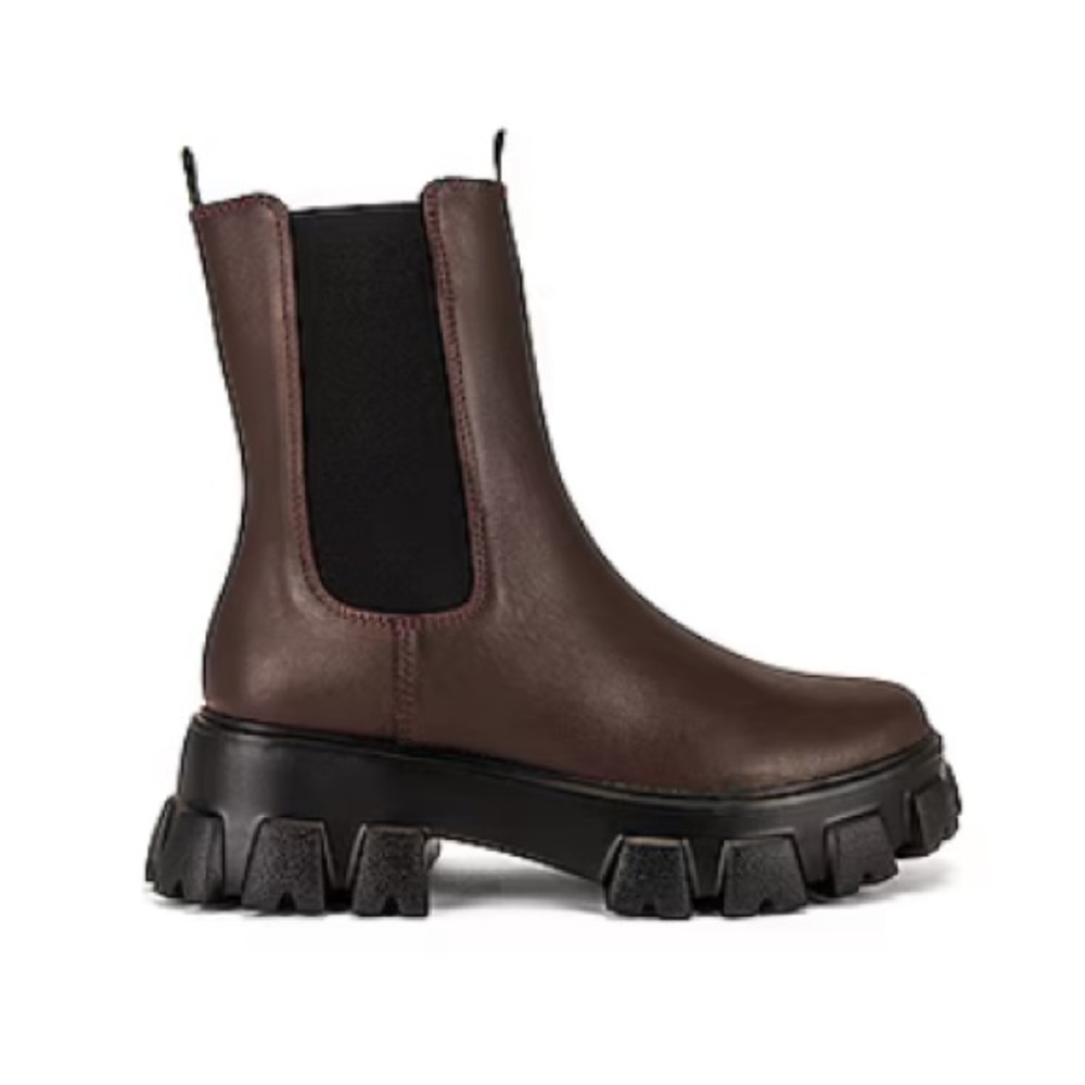 RAYE Brown Chunky Chelsea Boots